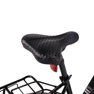 Beach Women Electric Bikes With Basket Ladies Electric Bicycle 26" 48v 350w 9.6Ah