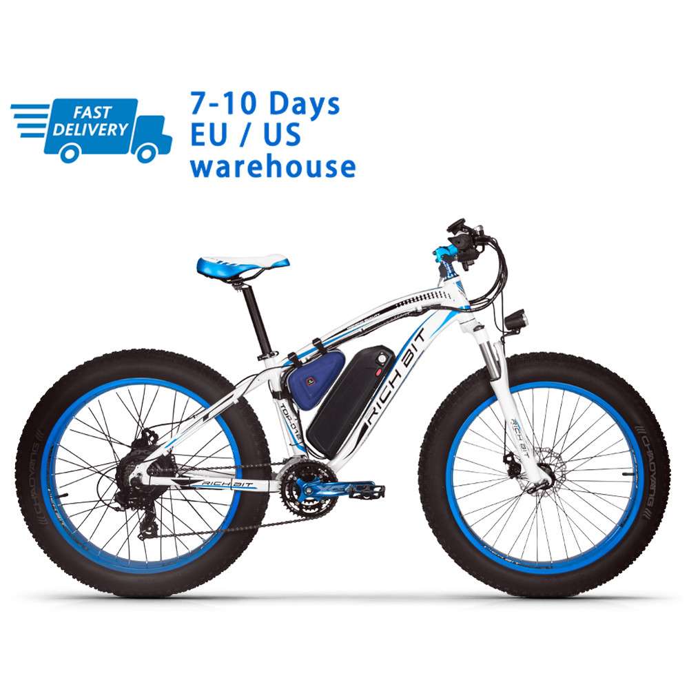 US EU STOCK 1000W High Power Electric Bike Fat Tire All Terrain 21 Speed 17Ah 26 Inch RICH BIT 012
